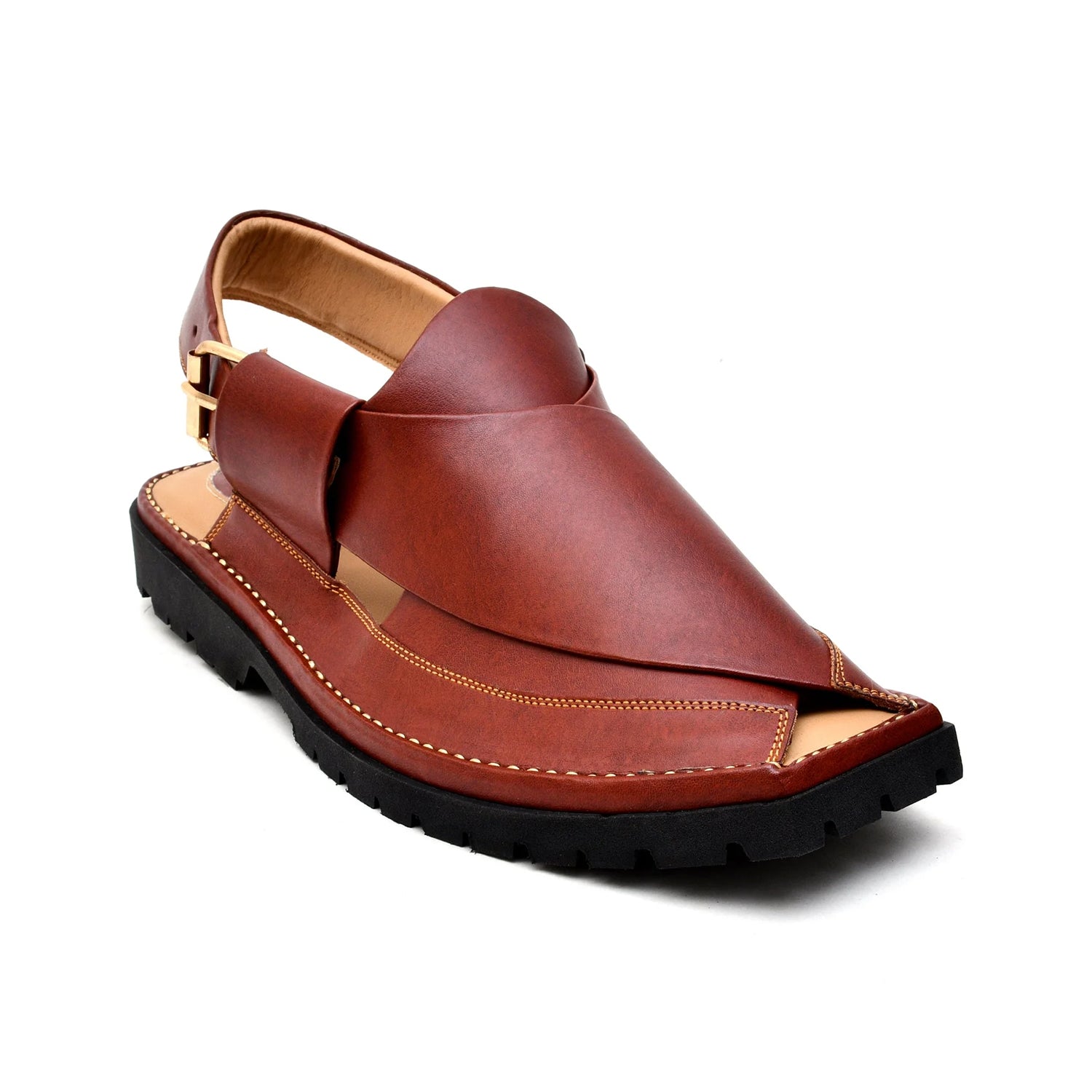 LEATHER PESHAWARI CHAPPAL - LCM-0004 MAROON
