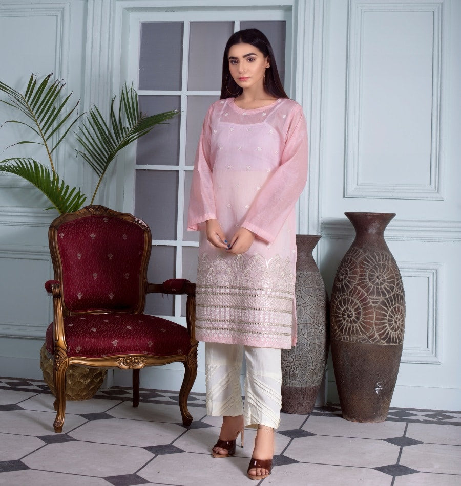 LILY PINK (KURTI) - UNSTITCHED