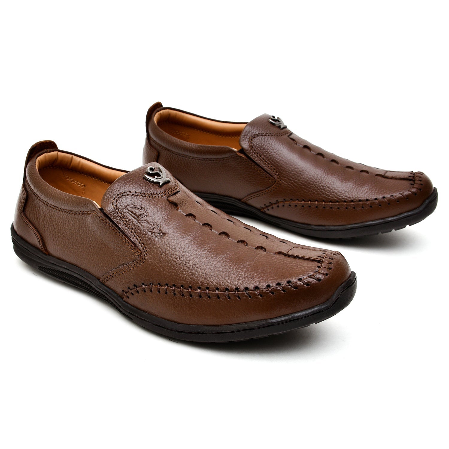 LEATHER SHOES - MB-005 BROWN