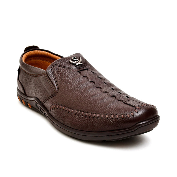 LEATHER SHOES - MB-2009 BROWN