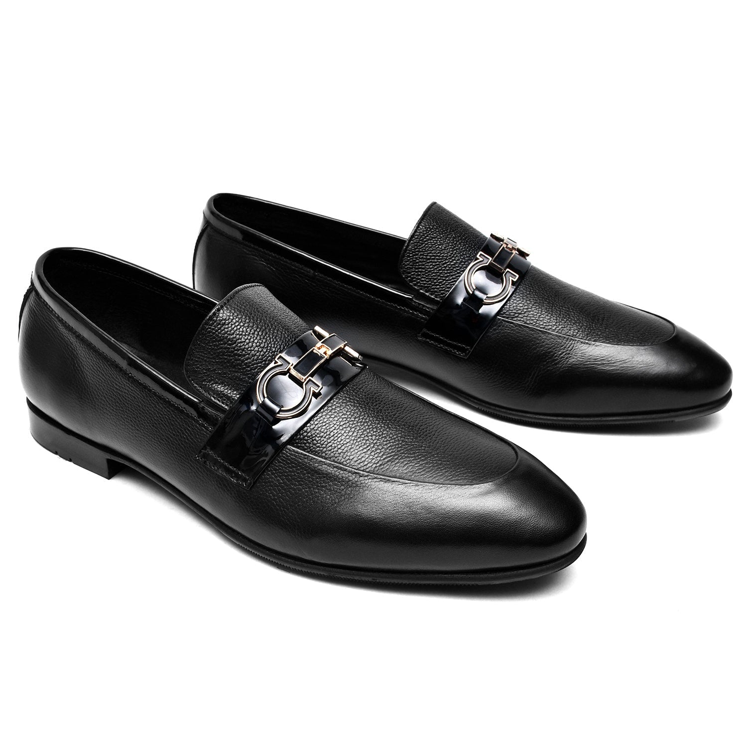 LEATHER SHOES - MF-437 BLACK