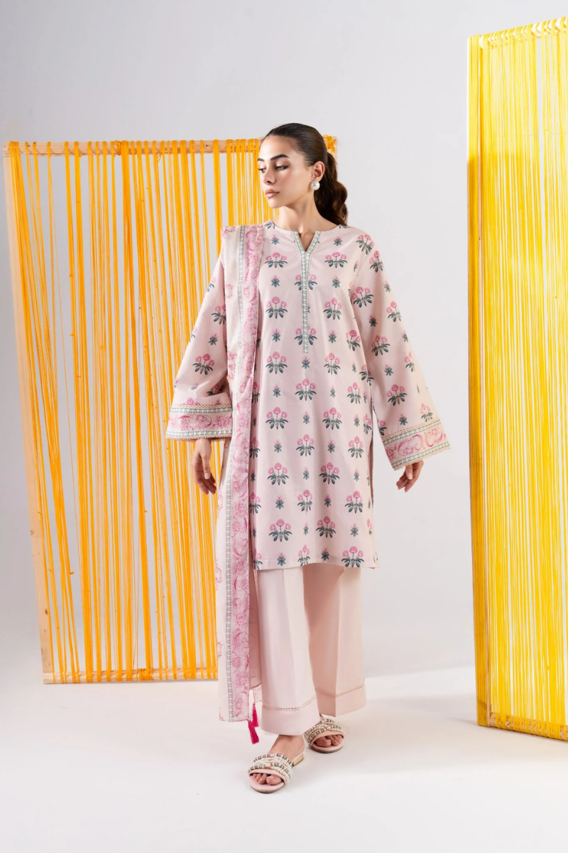 3 PIECE - PRINTED LAWN SUIT - MLD1-02