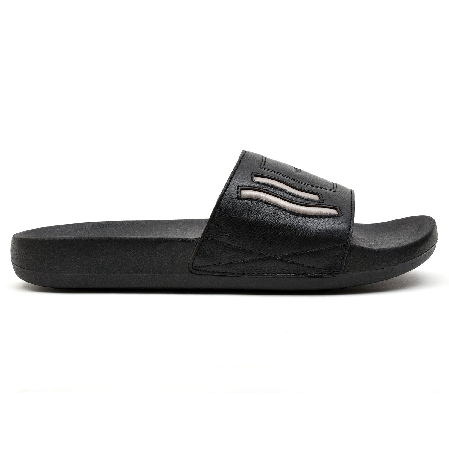 LEATHER SLIPPER - MOD-026 BLACK