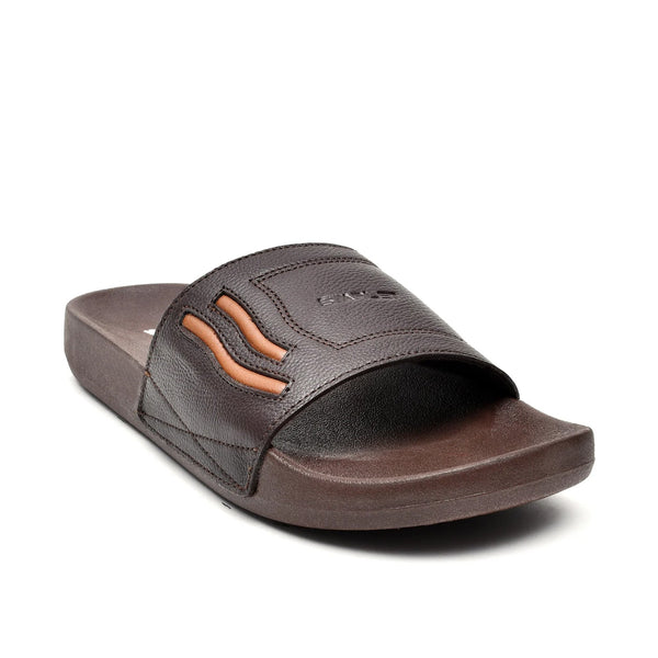 LEATHER SLIPPER - MOD-026 BROWN