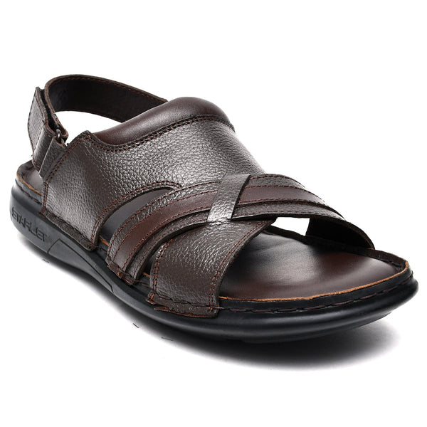LEATHER SANDAL - MW-131 BROWN