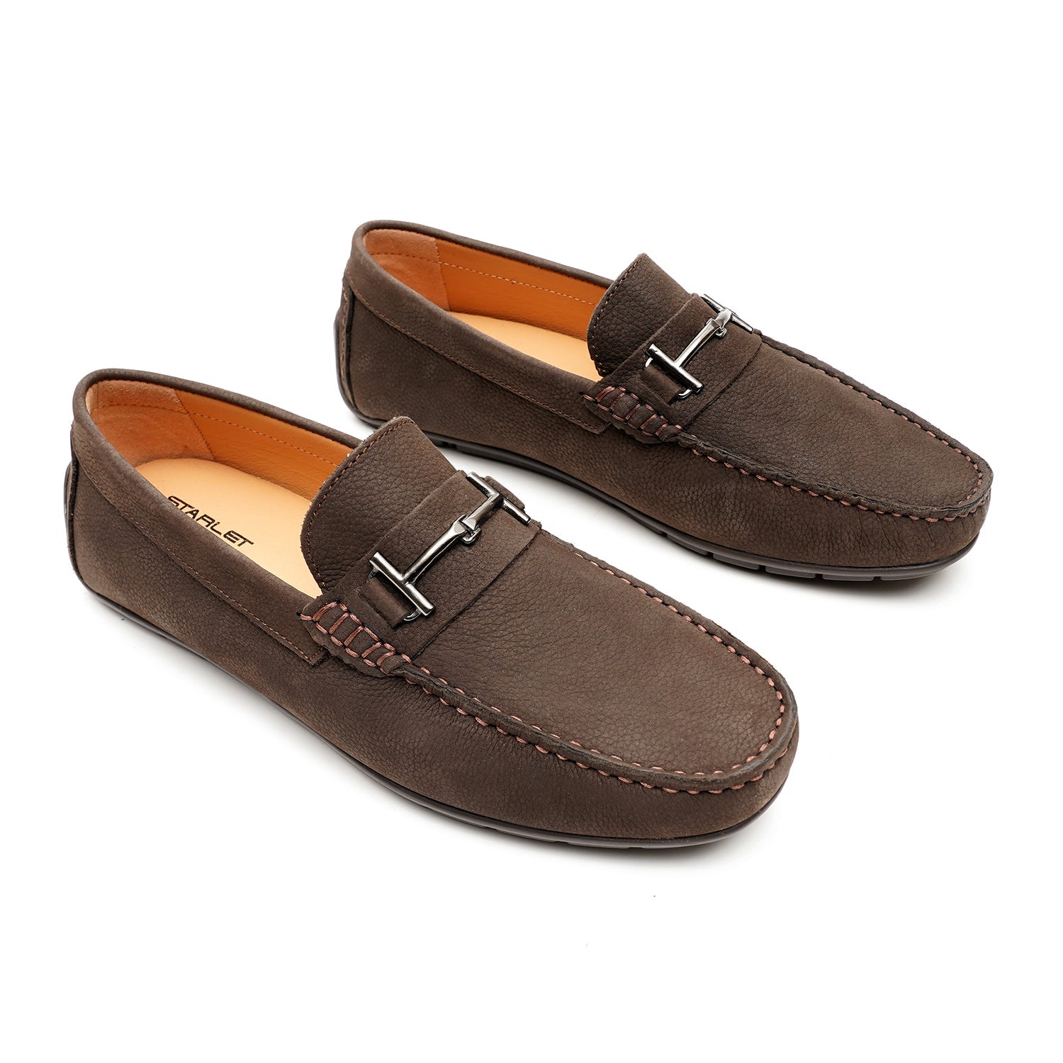 LEATHER SHOES - FLD-04 BROWN
