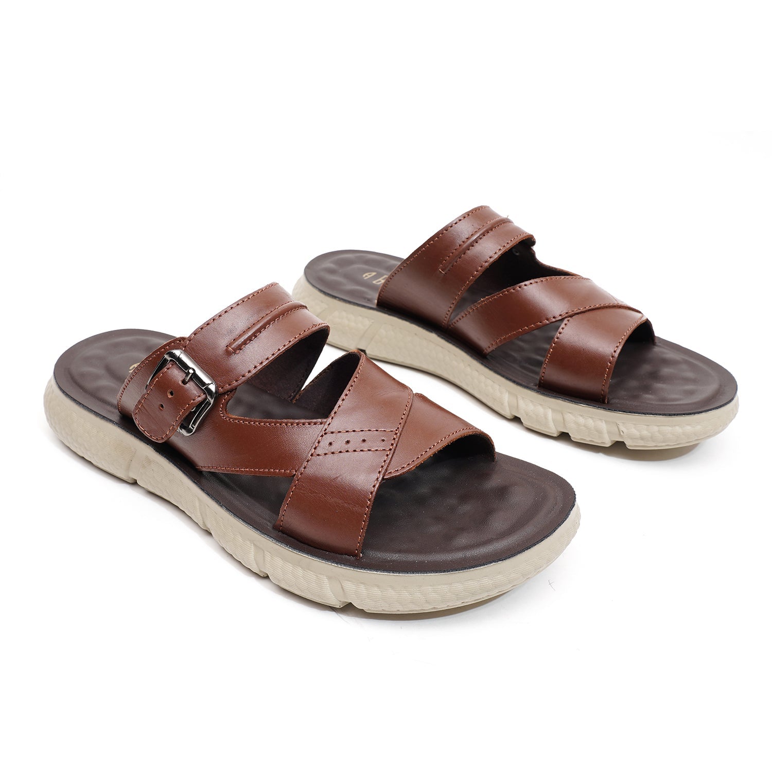 LEATHER SLIPPER - NLE-005 TAN