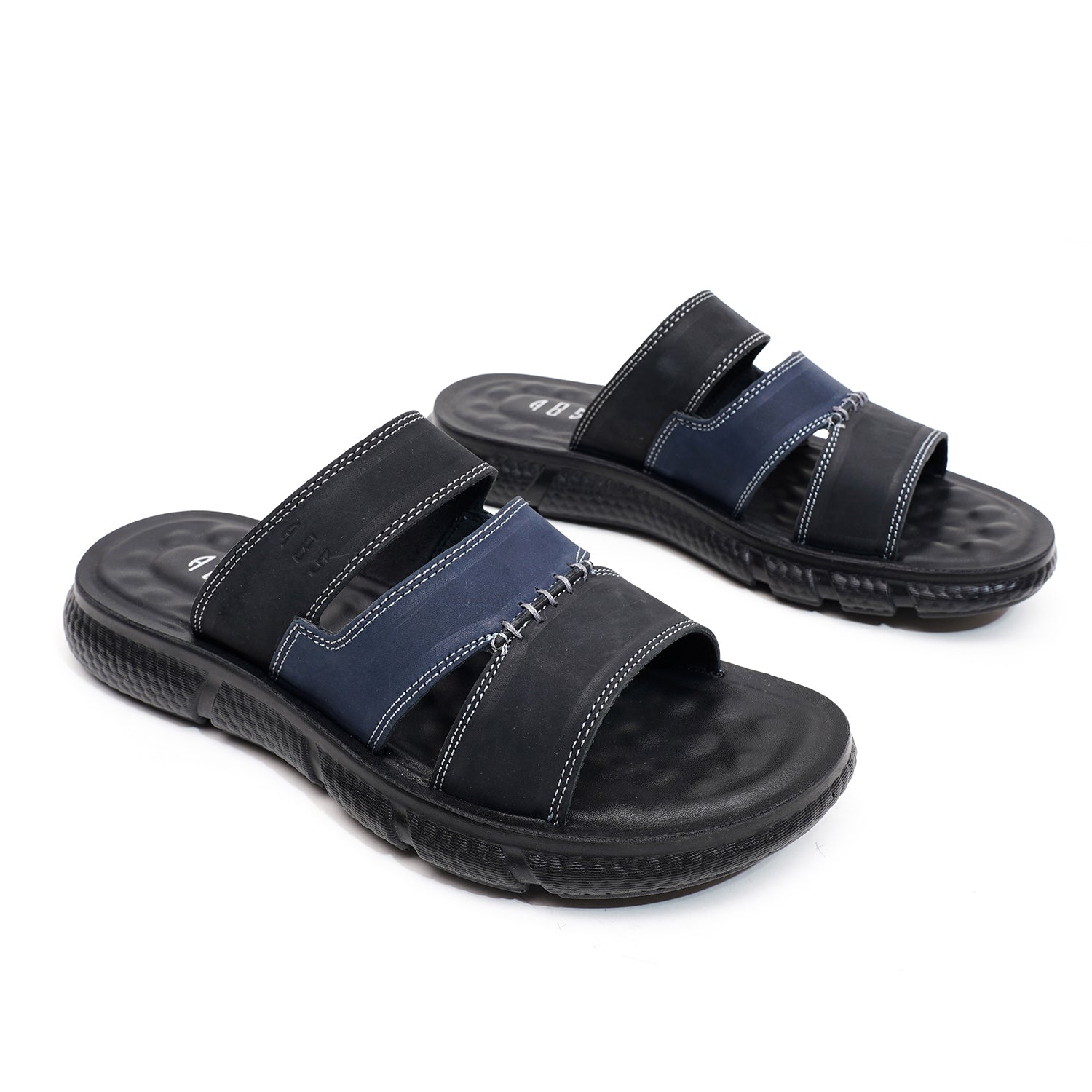 LEATHER SLIPPER - NLE-008 BLUE