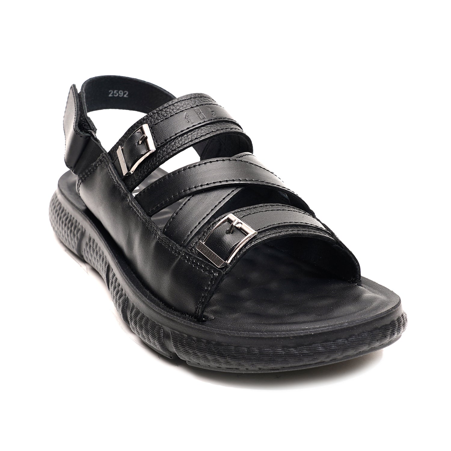 LEATHER SANDAL -NLE-106 BLACK