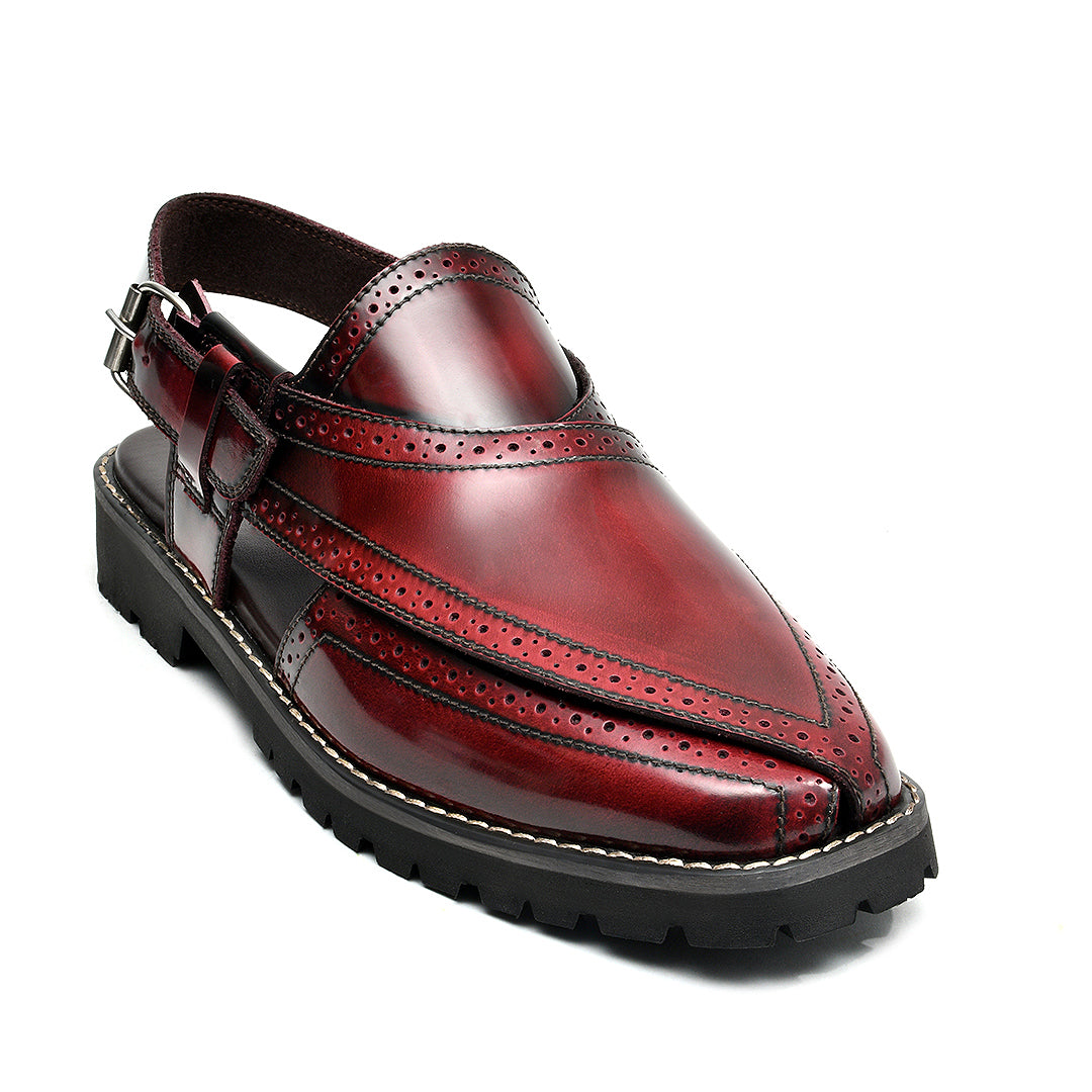 LEATHER SHOES - NOZ-02 - MAROON