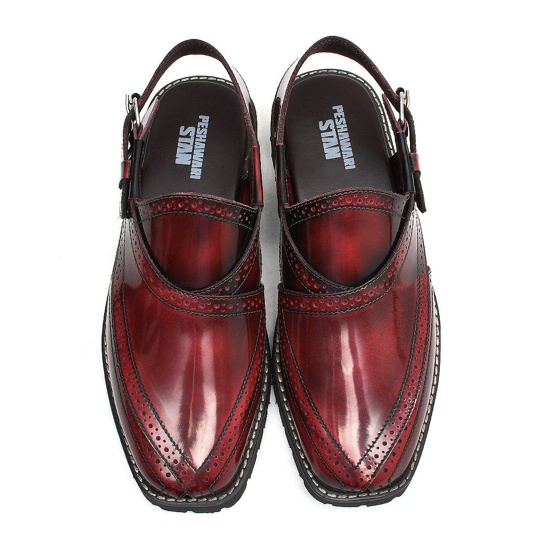 LEATHER SHOES - NOZ-02 - MAROON
