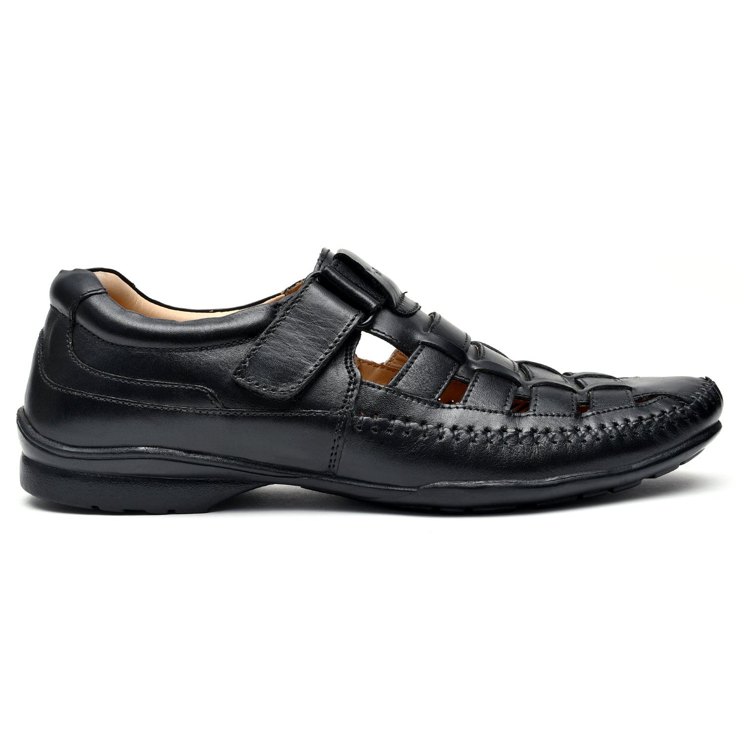 LEATHER SHOES - NEPAL-101 BLACK