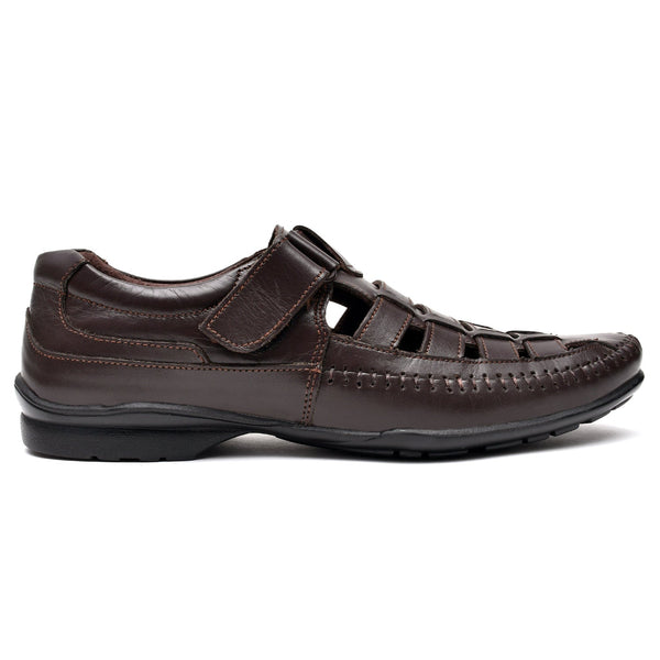 LEATHER SHOES - NEPAL-101 BROWN