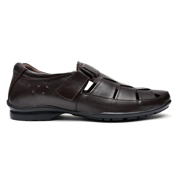 LEATHER SHOES - NEPAL-102 BROWN