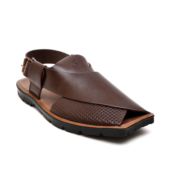 LEATHER PESHAWARI  CHAPPAL - NPT-09 BROWN