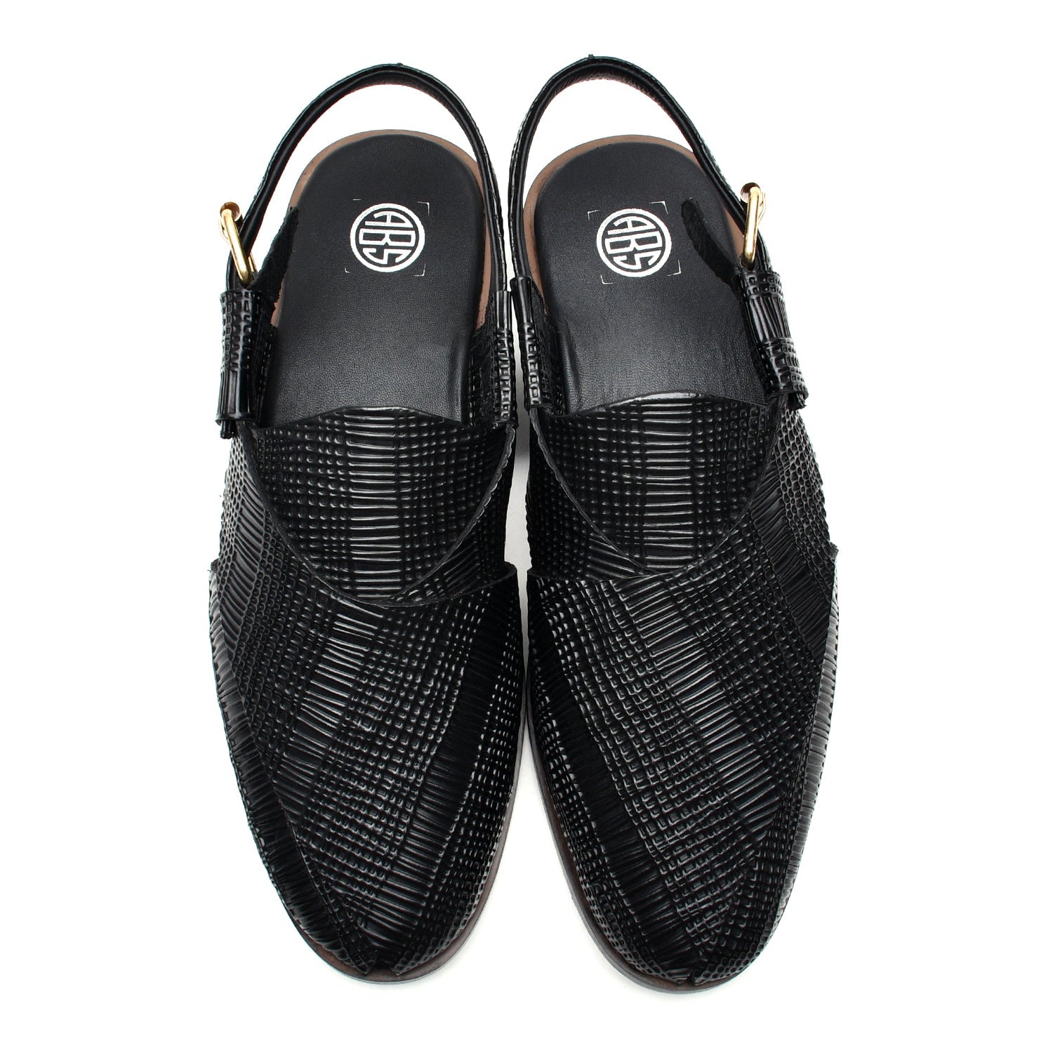 LEATHER PESHAWARI CHAPPAL - P-173 BLACK