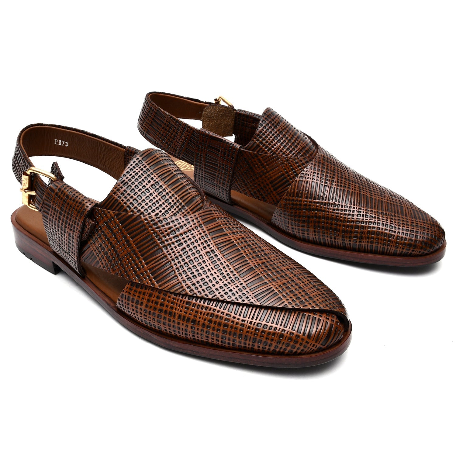 LEATHER PESHAWARI CHAPPAL - P-173 BROWN