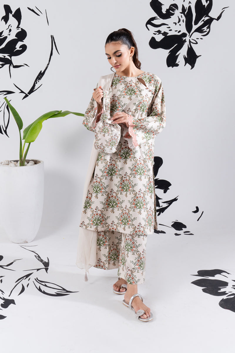 2 PIECE - PRINTED LAWN SUIT - GLV1-06