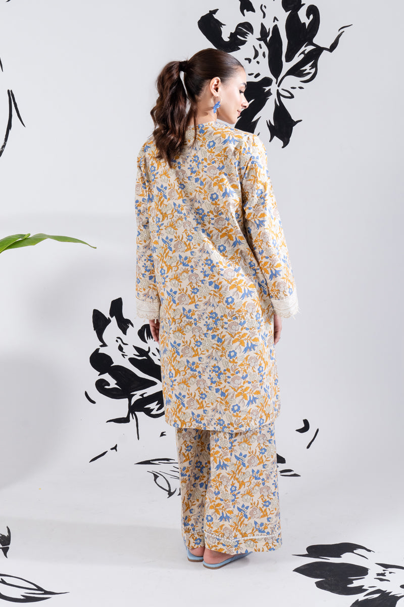 2 PIECE - PRINTED LAWN SUIT - GLV1-09