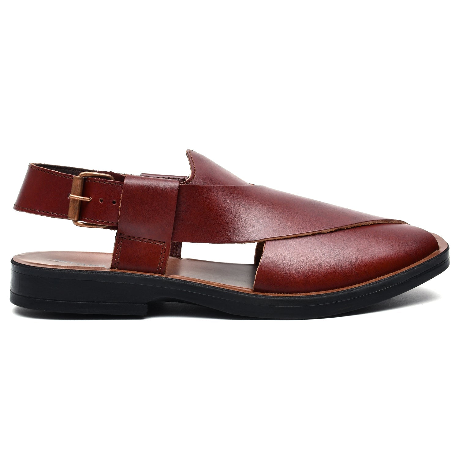 LEATHER PESHAWARI  CHAPPAL - PS-1501 MAROON