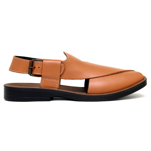 LEATHER PESHAWARI  CHAPPAL - PS-1501 TAN