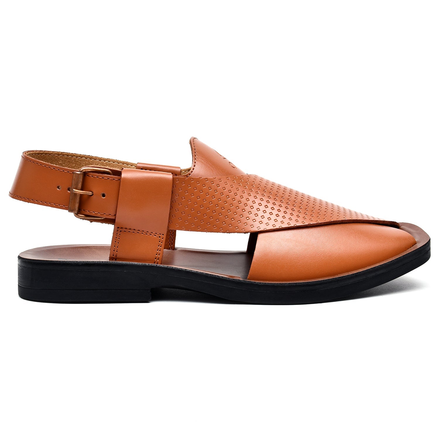 LEATHER PESHAWARI CHAPPAL - PS-1515 TAN
