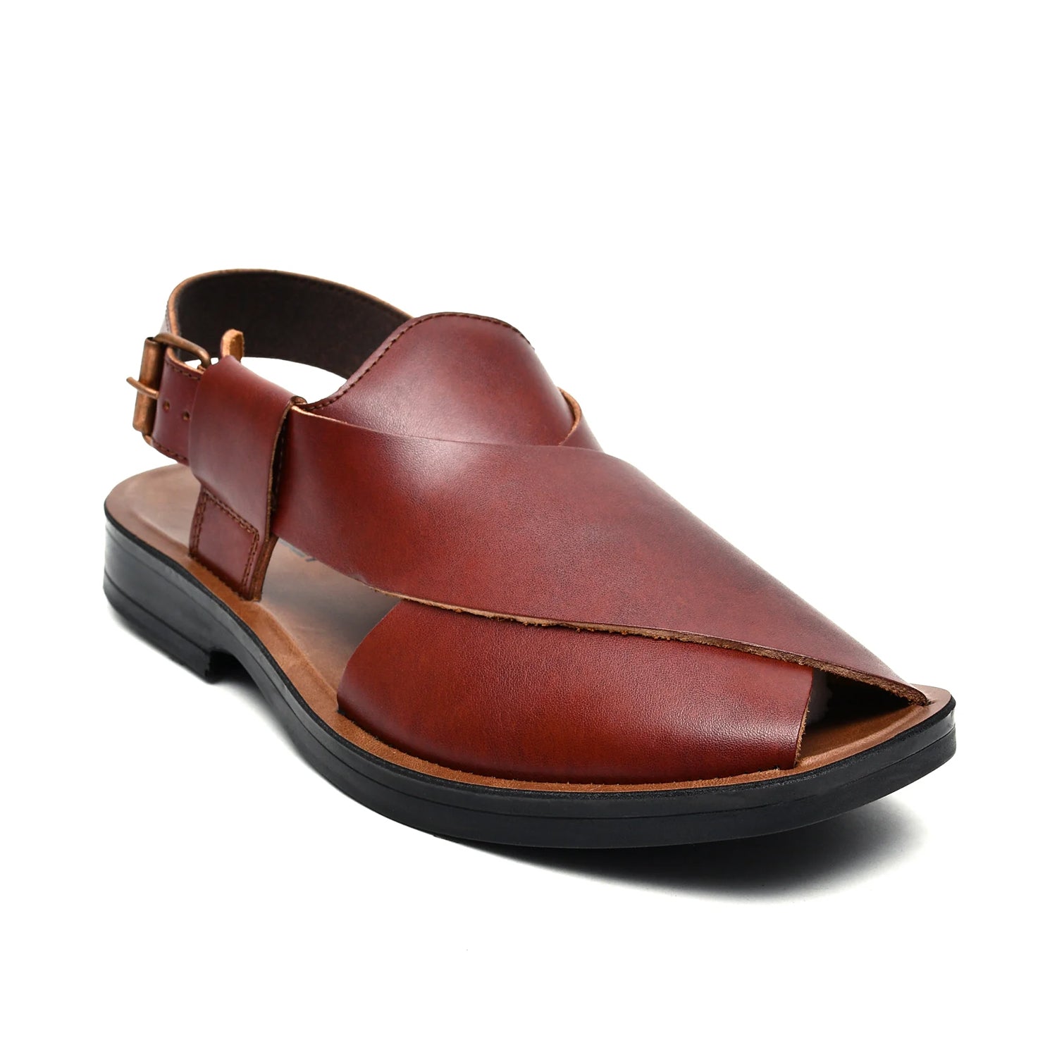 LEATHER PESHAWARI  CHAPPAL - PS-1501 MAROON