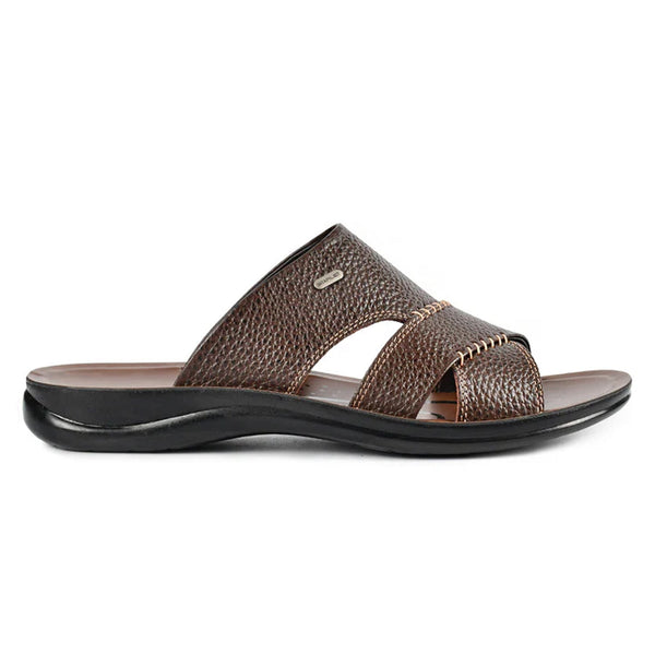 LEATHER SLIPPER - RF-173 BROWN
