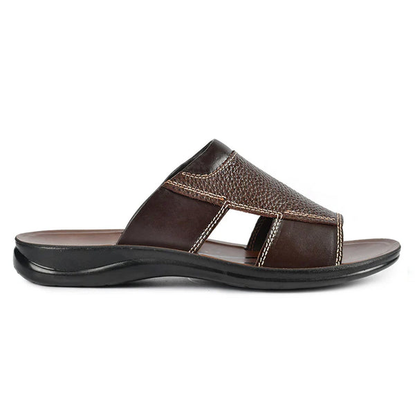 LEATHER SLIPPER - RF-175 BROWN