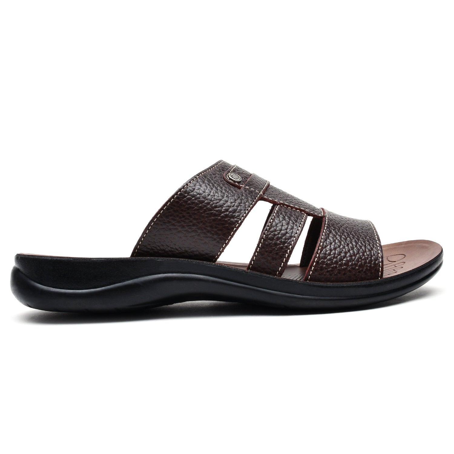 LEATHER SLIPPER - RF-183 BROWN