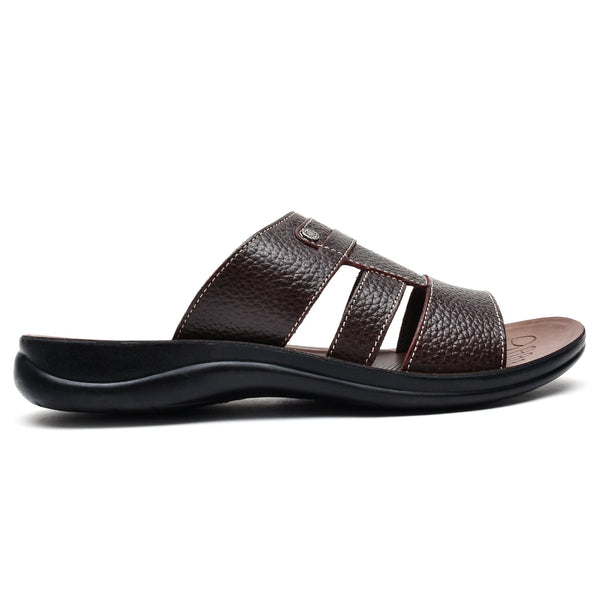 LEATHER SLIPPER - RF-183 BROWN