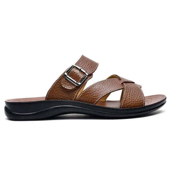 LEATHER SLIPPER - RF-184 TAN
