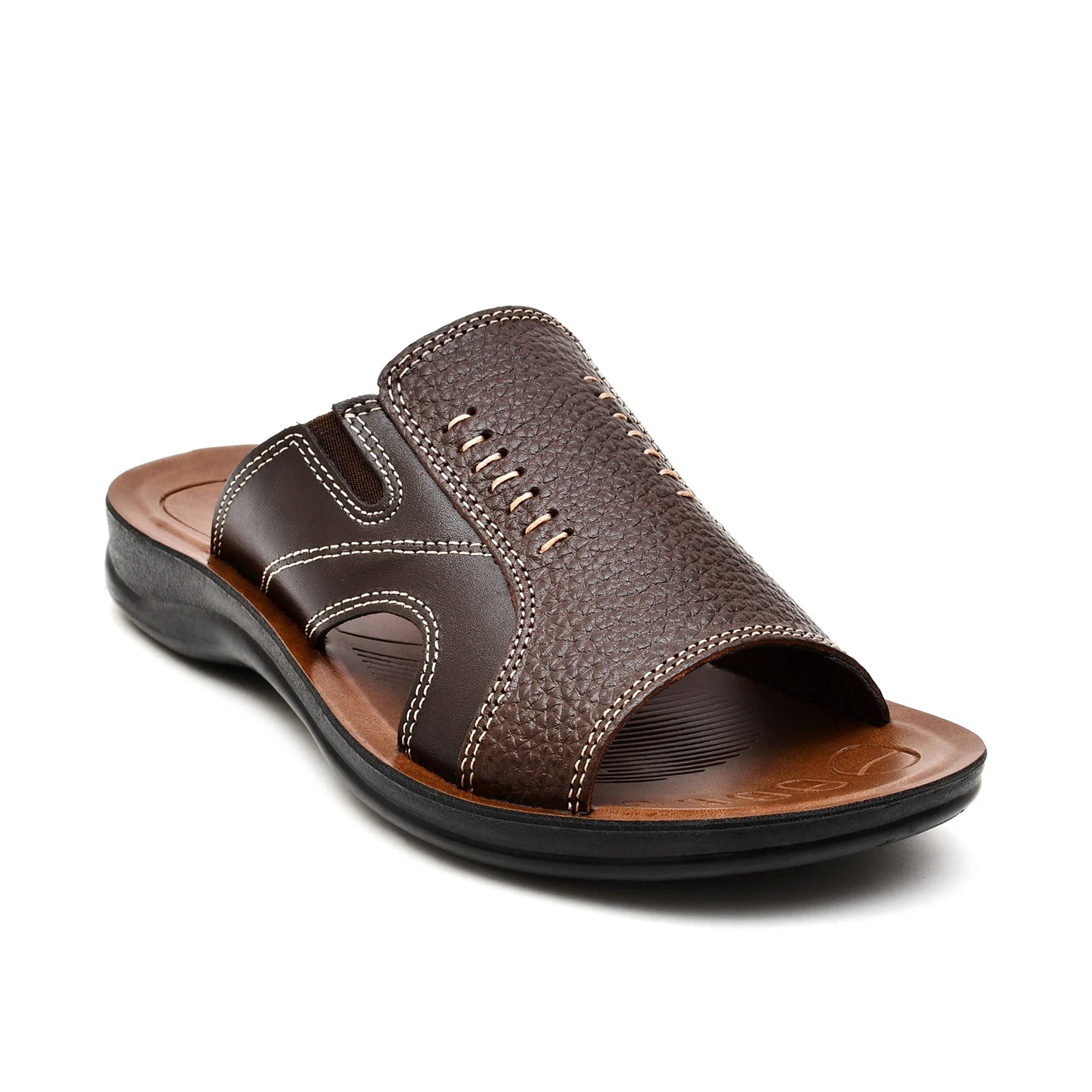 LEATHER SLIPPER - RF-178 BROWN