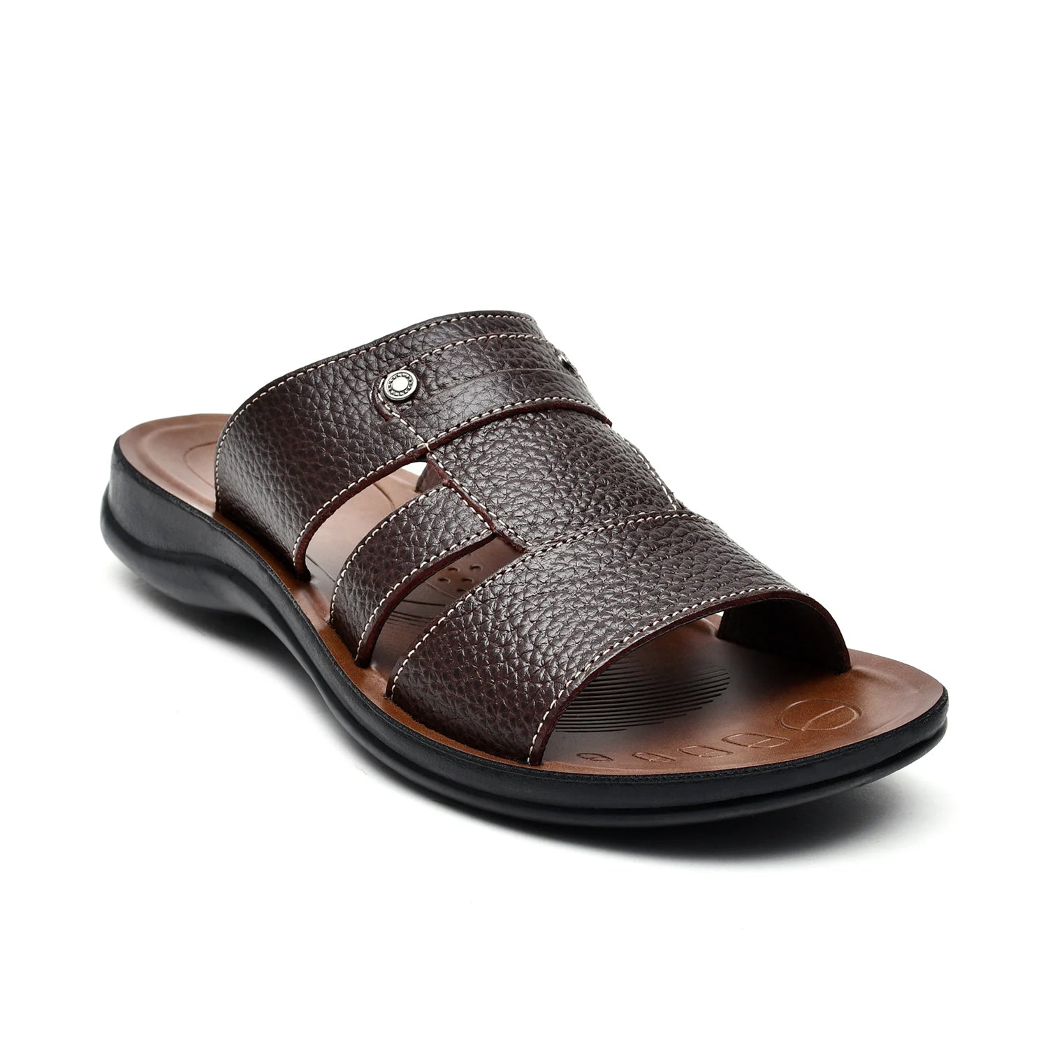 LEATHER SLIPPER - RF-183 BROWN