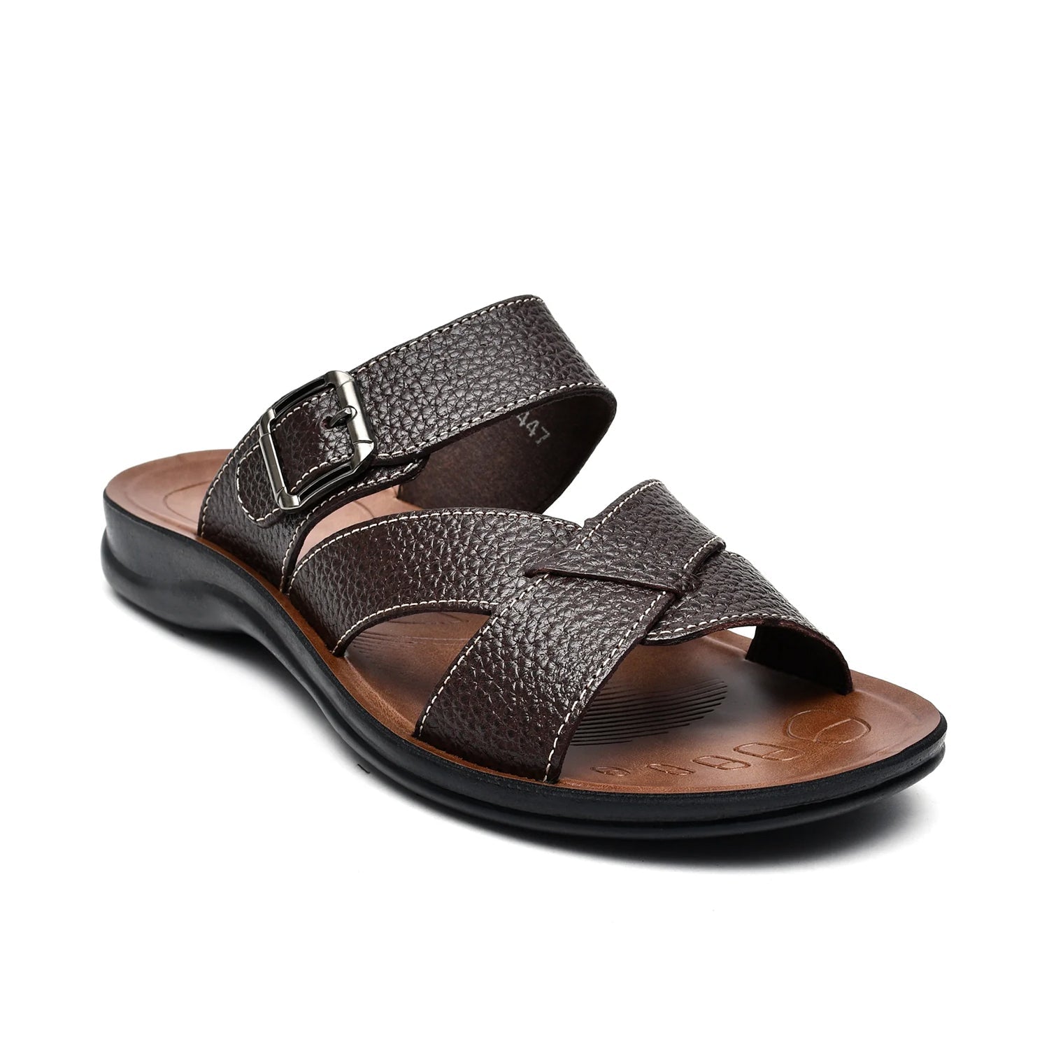 LEATHER SLIPPER - RF-184 BROWN