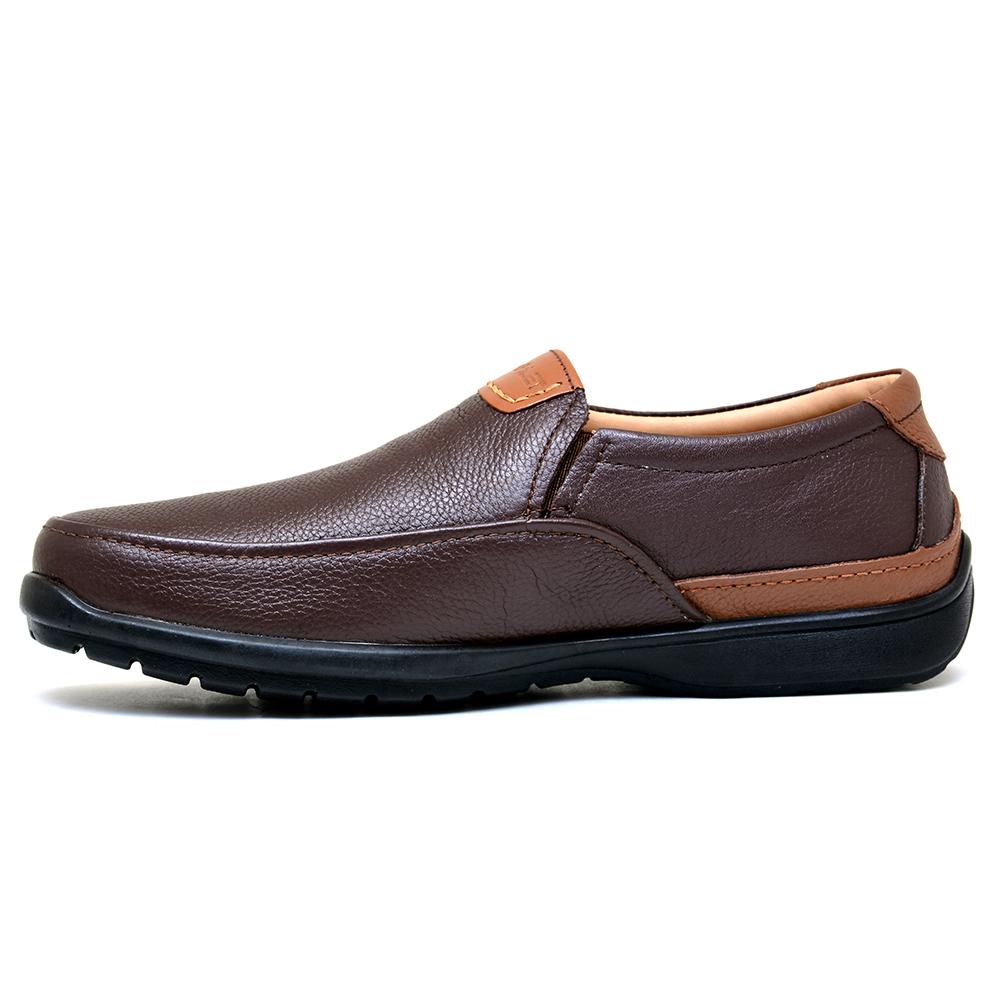 LEATHER SHOES - RUNNER-051 BROWN