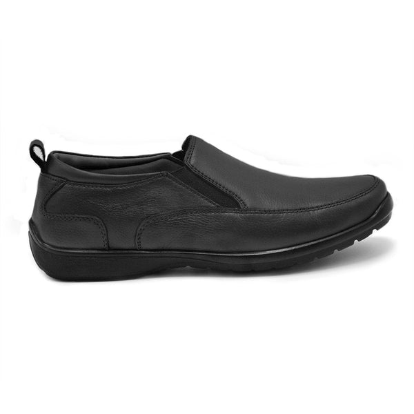 LEATHER SHOES - RUNNER-054 BLACK