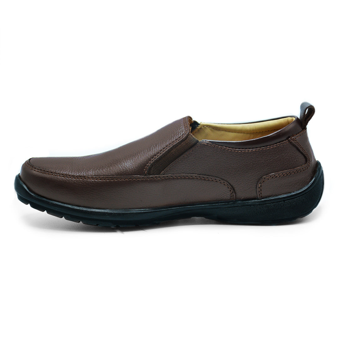 LEATHER SHOES - RUNNER-054 BROWN