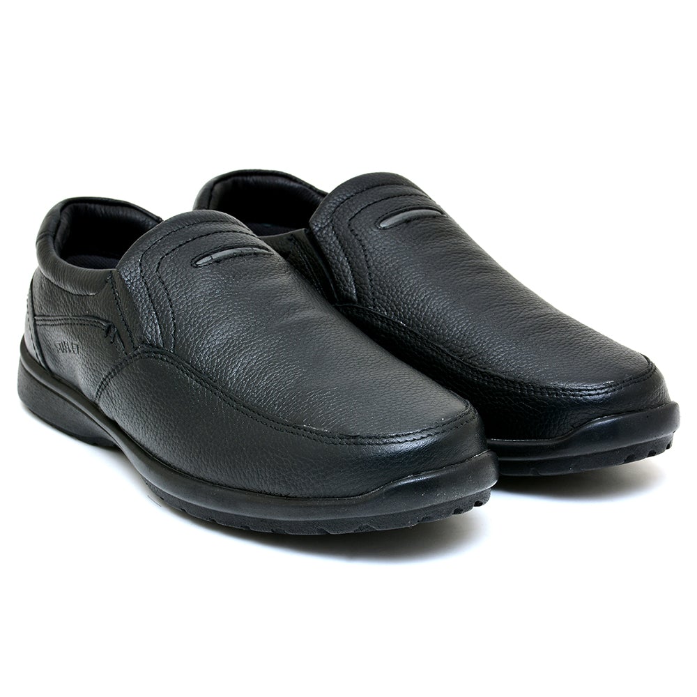 LEATHER SHOES - RUNNER-053 BLACK