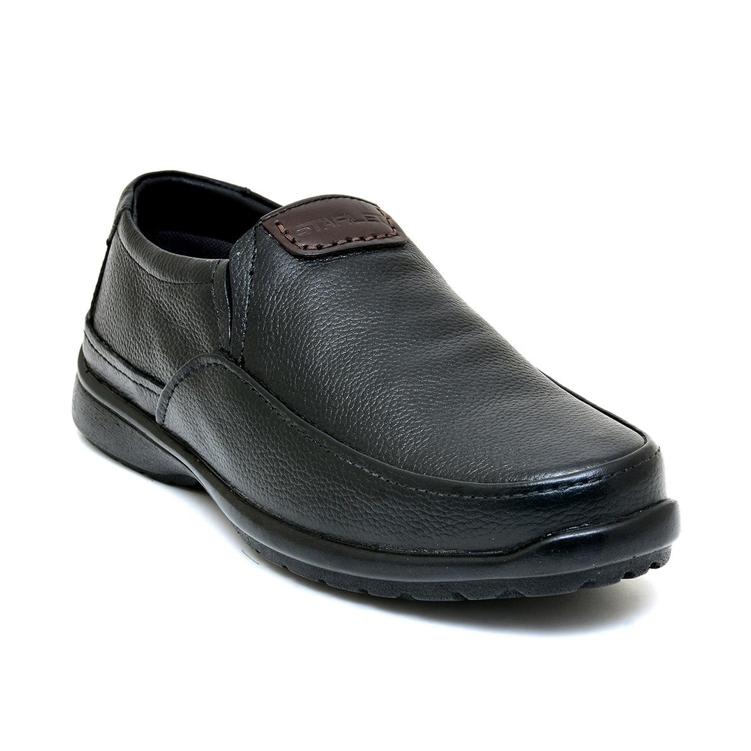 LEATHER SHOES - RUNNER-051 BLACK