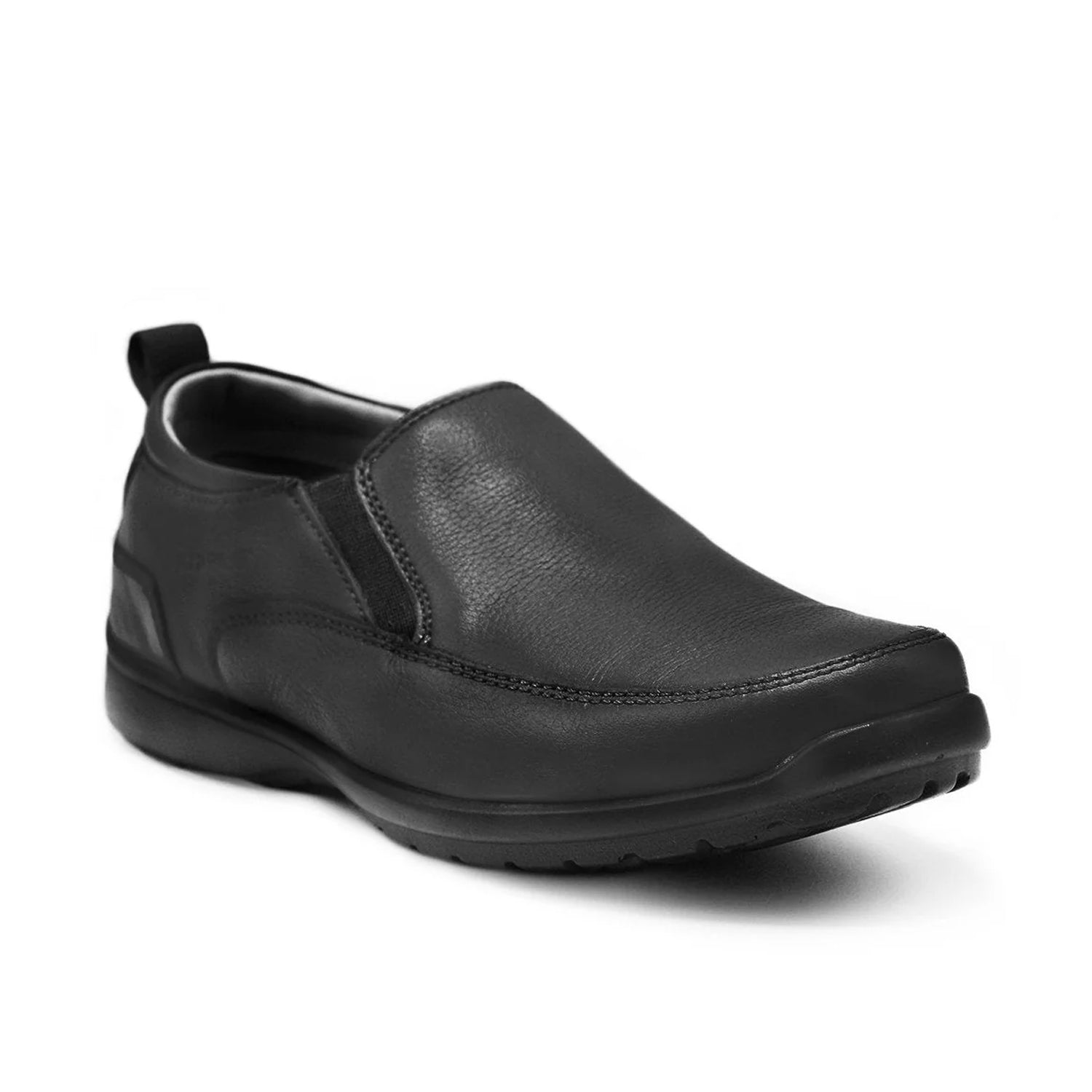 LEATHER SHOES - RUNNER-054 BLACK