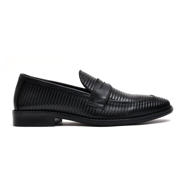 LEATHER SHOES - RTG-0003 BLACK