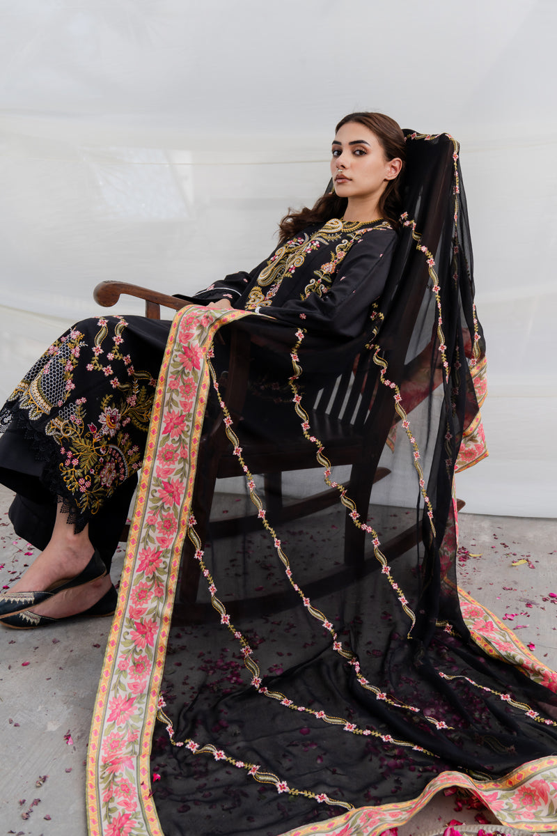 3 PIECE - EMBROIDERED LAWN SUIT - MKV2-8