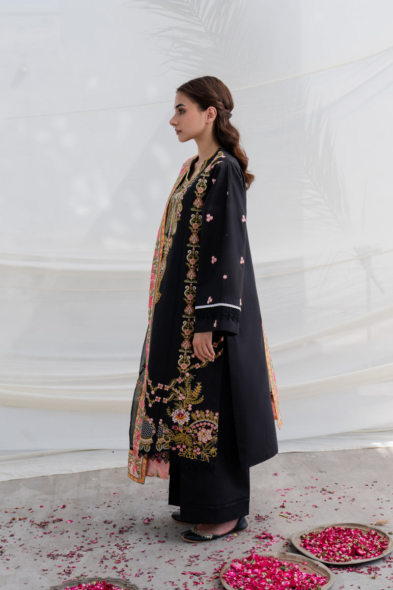 3 PIECE - EMBROIDERED LAWN SUIT - MKV2-8