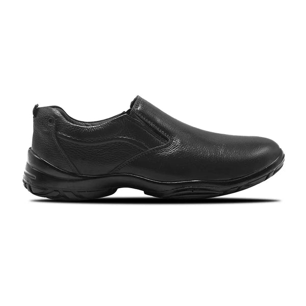 LEATHER SHOES - SHAHZORE-001 BLACK