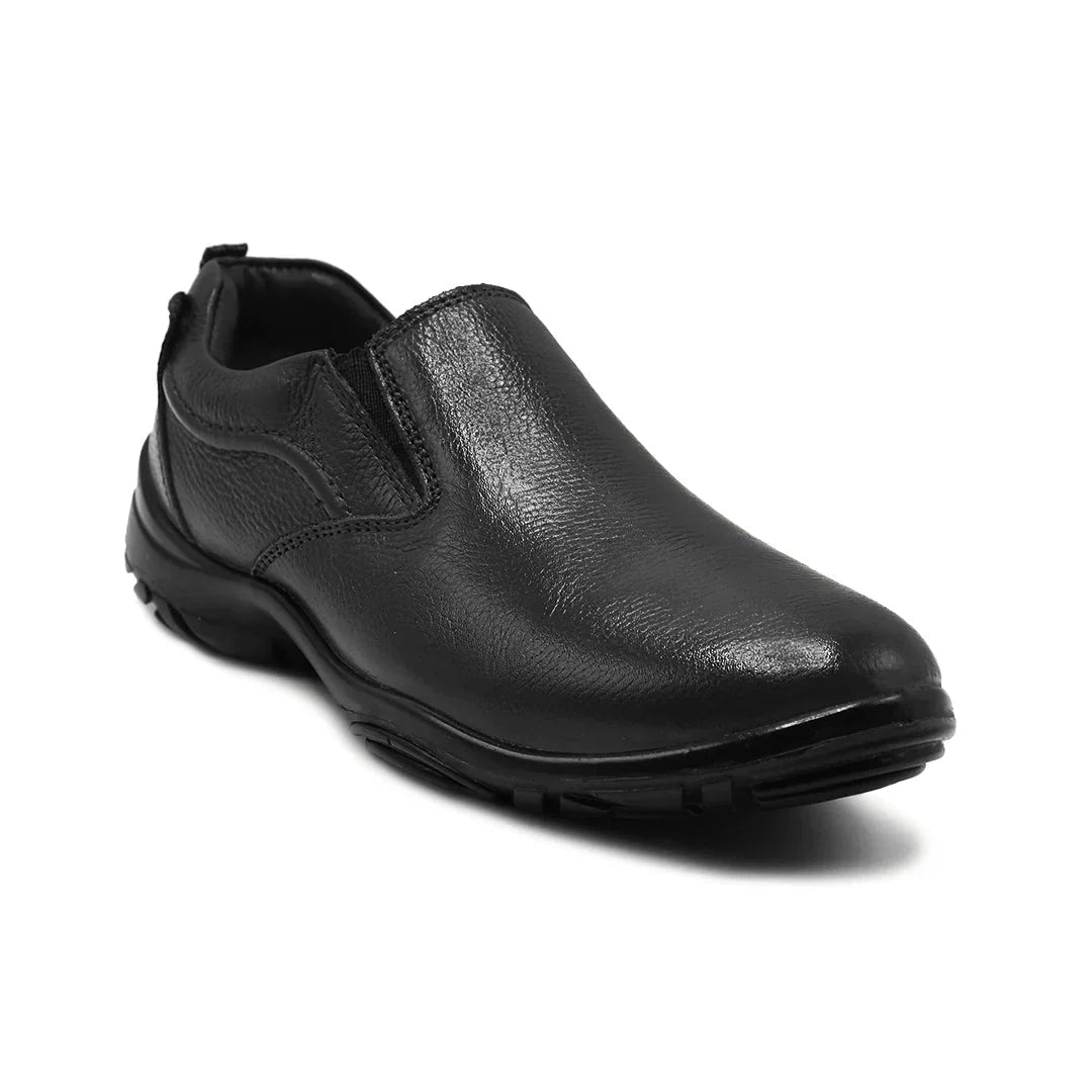 LEATHER SHOES - SHAHZORE-001 BLACK