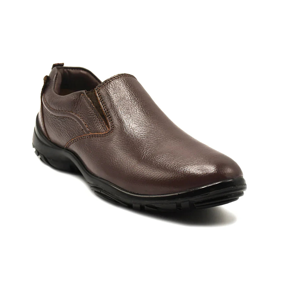 LEATHER SHOES - SHAHZORE-001 BROWN