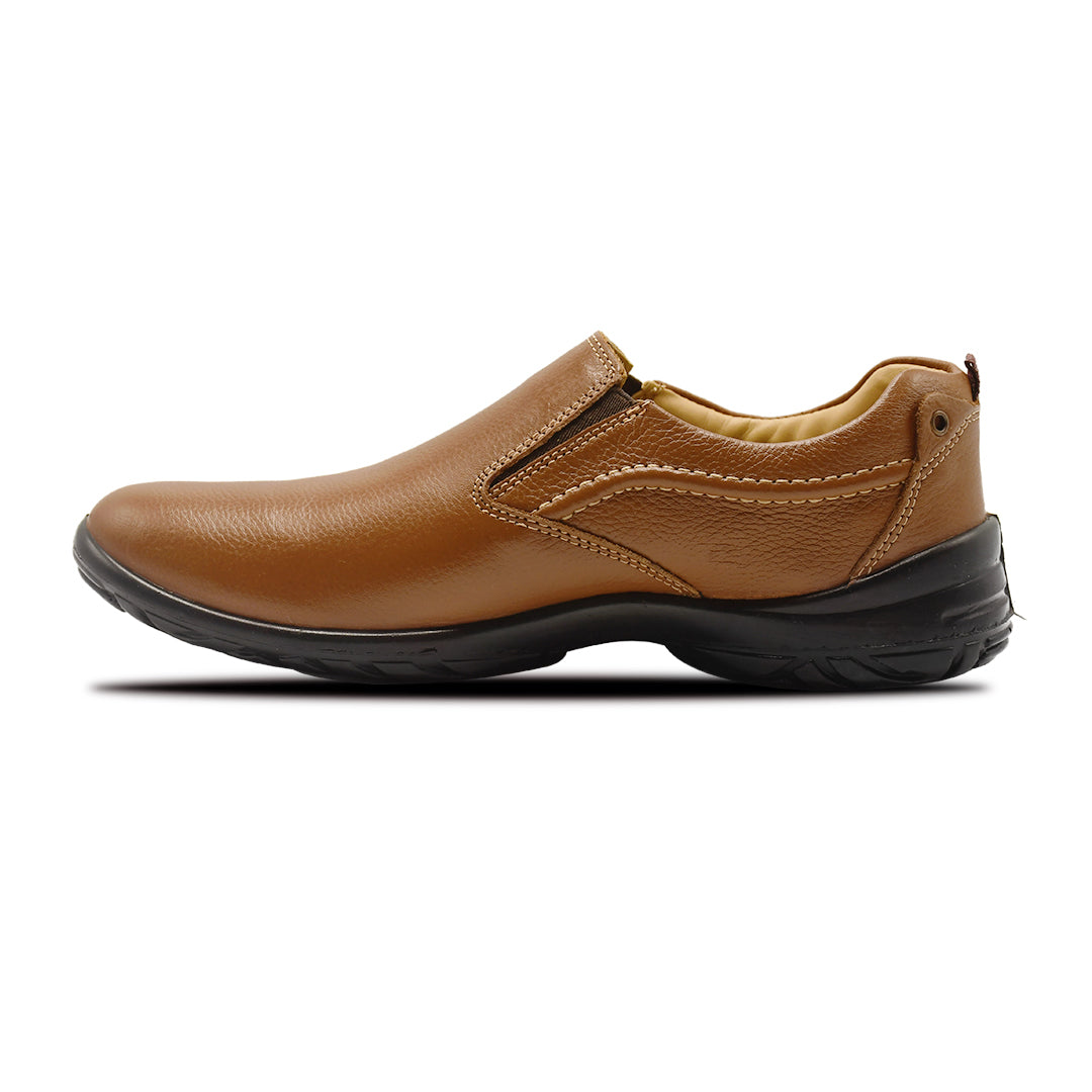 LEATHER SHOES - SHAHZORE-001 TAN