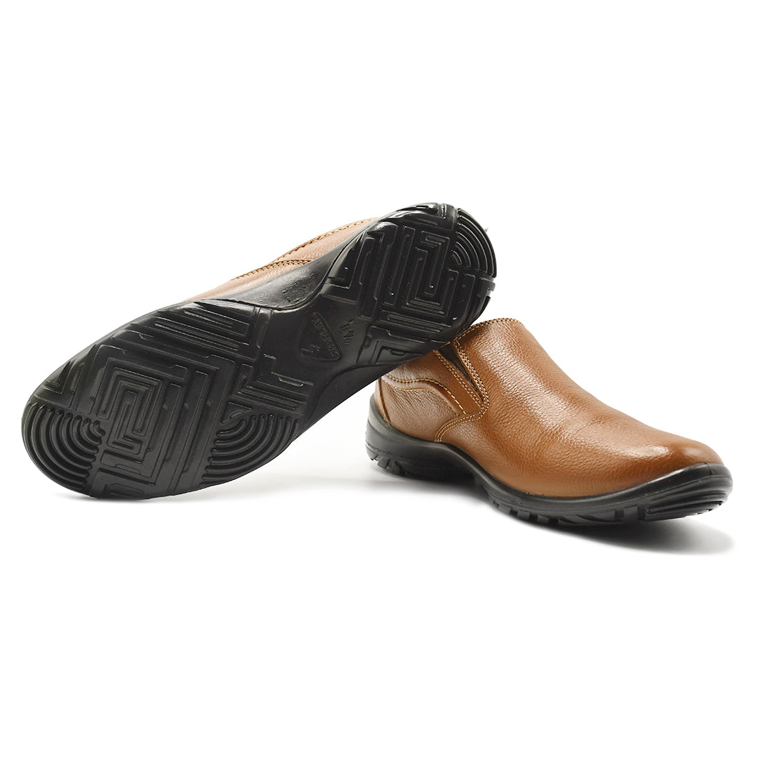 LEATHER SHOES - SHAHZORE-001 TAN