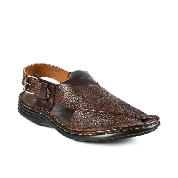 LEATHER PESHAWARI CHAPPAL - SM-006 BROWN